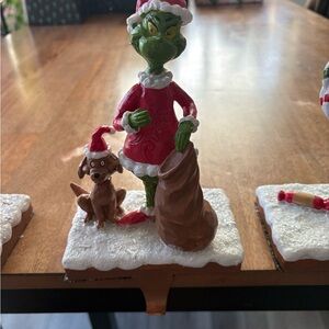 Grinch and Max Holiday Figurine - Red and Brown